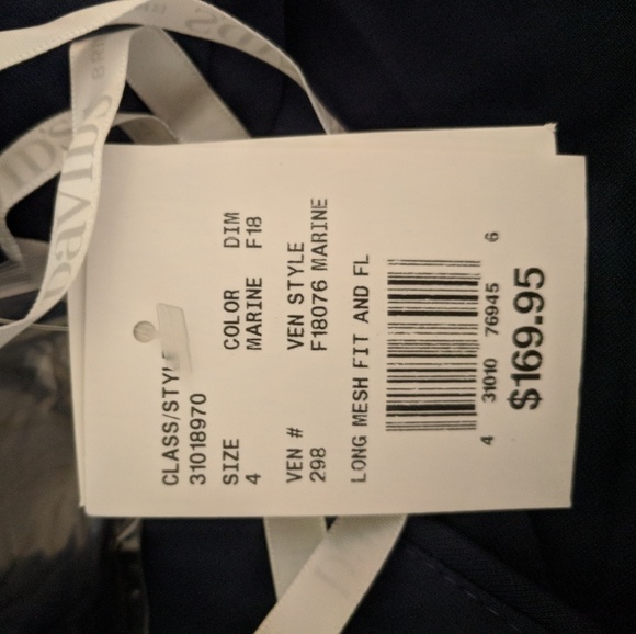 NWT David's Bridal "Marine" bridesmaid dress - Picture 2 of 7